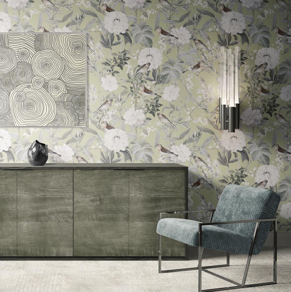 Beautiful view of Macaw Bird Aviary Wall Coverings
